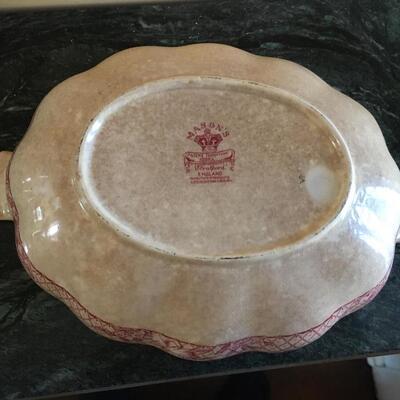 Masons transferware bowl with handles