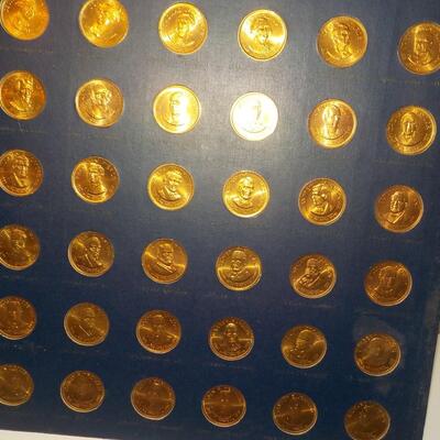 Presidential Hall of Fame Solid Brass collection coins. Franklin Mint.