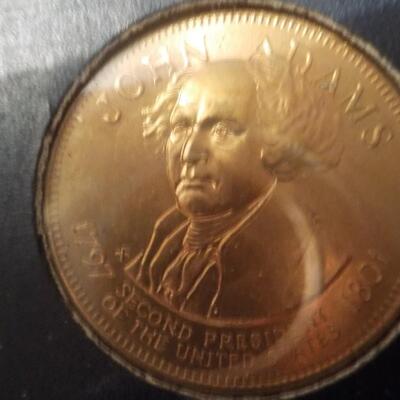 Presidential Hall of Fame Solid Brass collection coins. Franklin Mint.