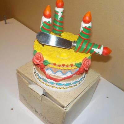 Main Street " Ceramic Birthday Server Cake".