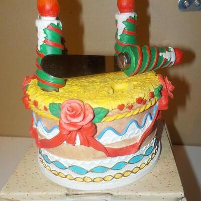 Main Street " Ceramic Birthday Server Cake".