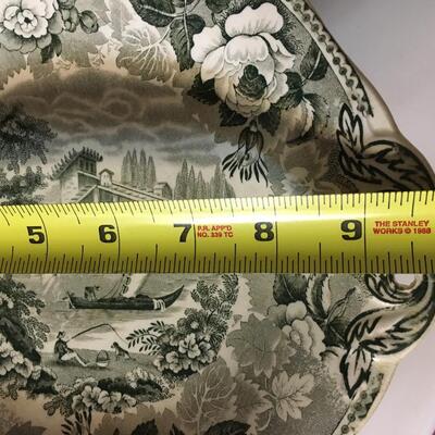 Footed compote transferware