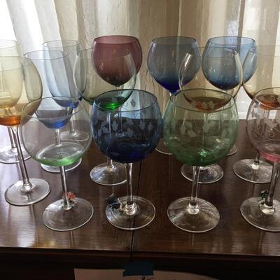 Assorted wine glasses