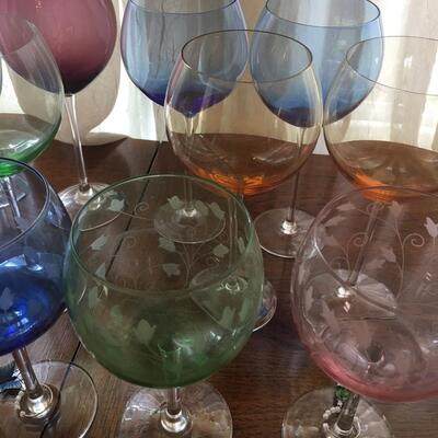 Assorted wine glasses