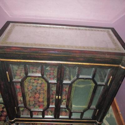 Decorative MIrrored Wooden Storage Cabinet
