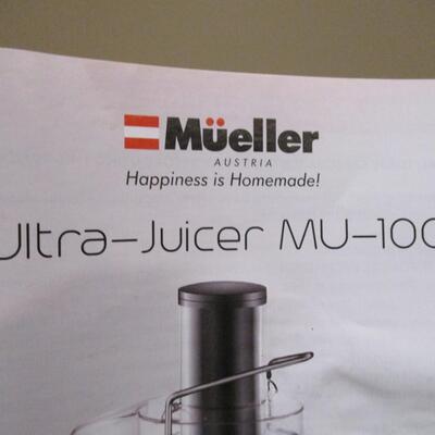 Mueller Ultra Juicer:  Model MU-100