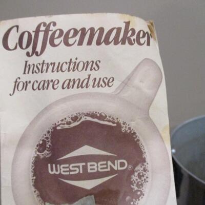 West Bend Electric Coffee Maker- 30 Cup Capacity