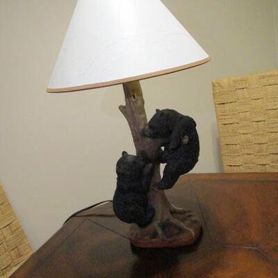 Table Top Lamp- Bears Climbing Tree