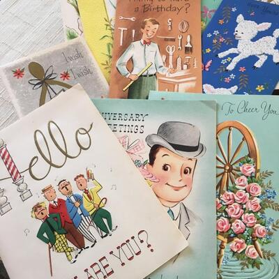 Vintage unused greeting cards