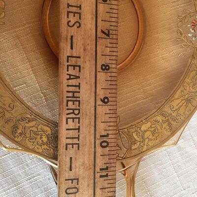 Vintage depression glass bowl and platter set