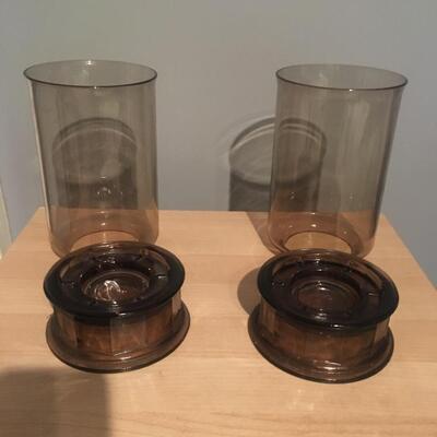 Dansk glass candle holder