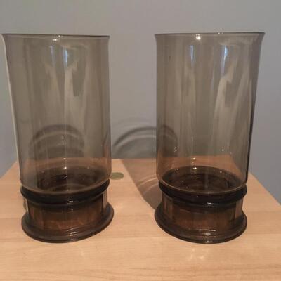 Dansk glass candle holder