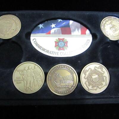 LOT 51  MILITARY COMMEMORATIVE COLLECTORS'S SERIES COINS