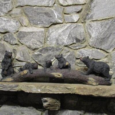 Shelf/Mantle Decor- Bears on a Log