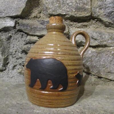 Ceramic Jug with Bear Accents (Short)