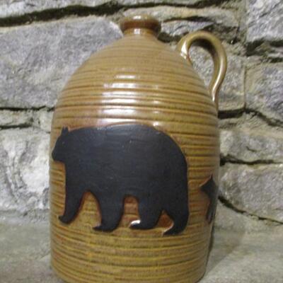 Ceramic Jug with Bear Accents (Tall)