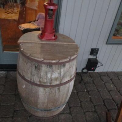 Water Pump on Barrel Water Fountain