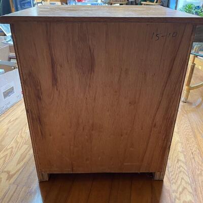 Repurposed oak ice box storage cabinet
