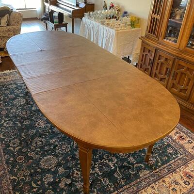 French Walnut Dining Table with  6 chairs