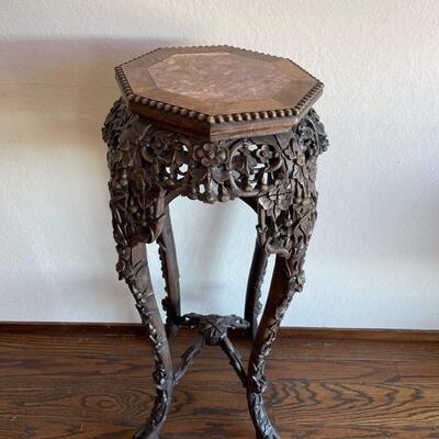 Highly Carved Chinese Chinese Pedestal