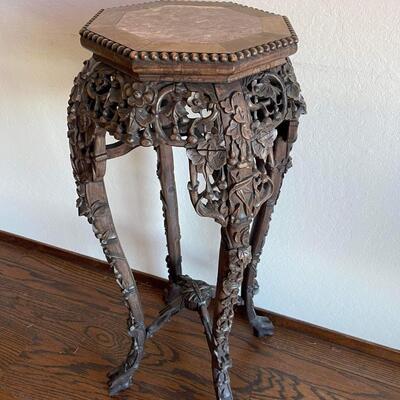 Highly Carved Chinese Chinese Pedestal