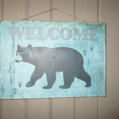 Welcome Bear Sign