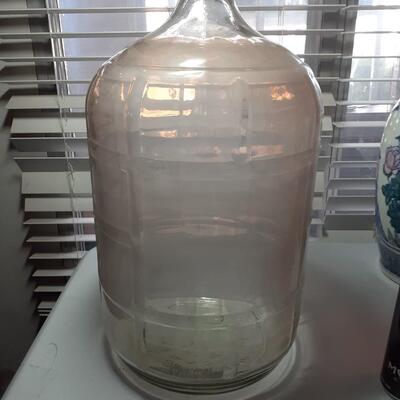 Vintage Glass 5 gal. Water cooler bottle