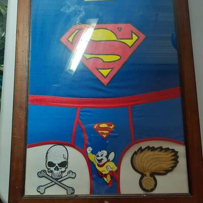 Superman Navammoeur suit/jammies framed picture