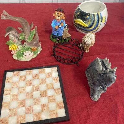 D47 decor, mini stone chess board