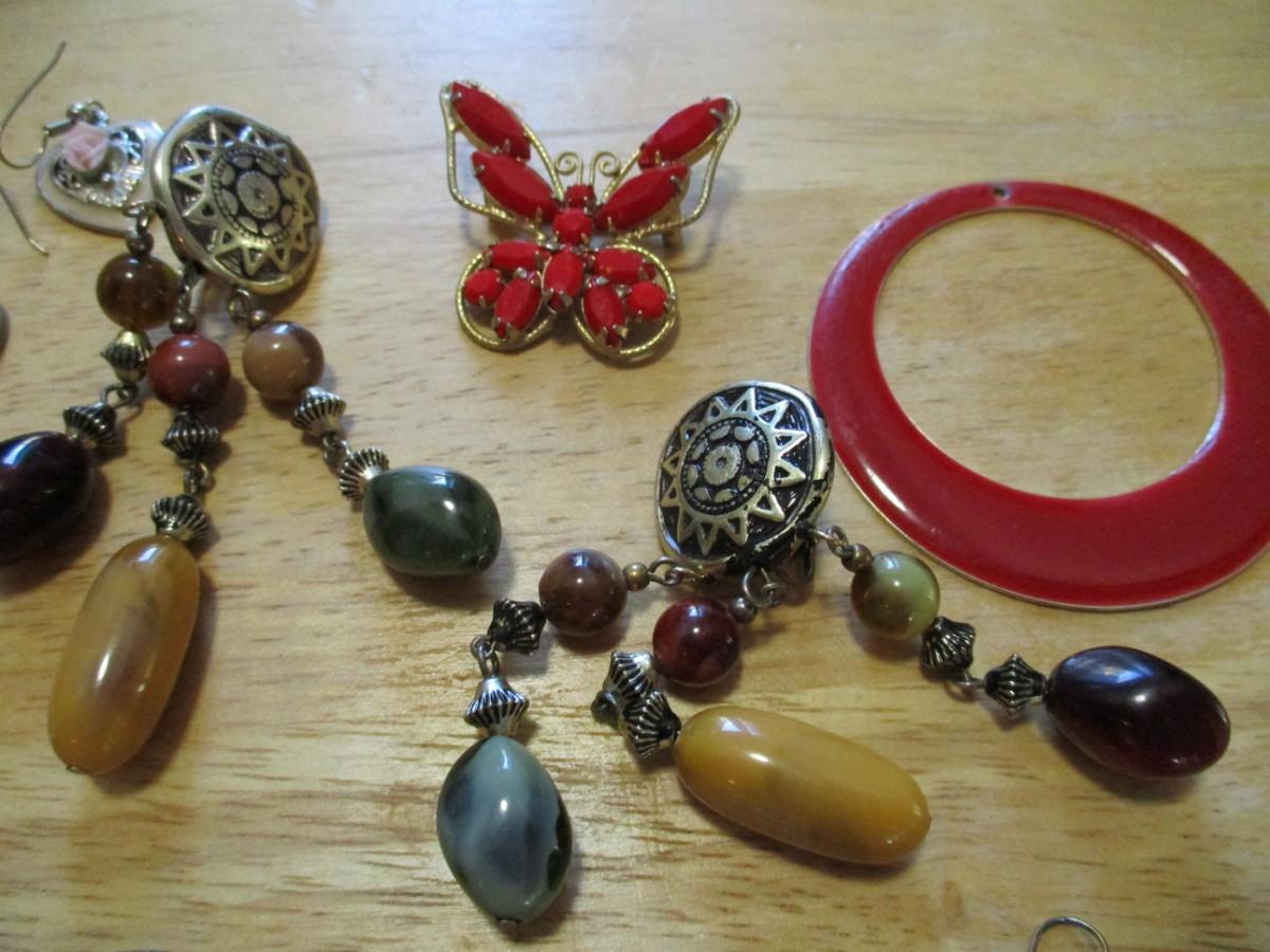 Antique Earrings & Lapel Pins