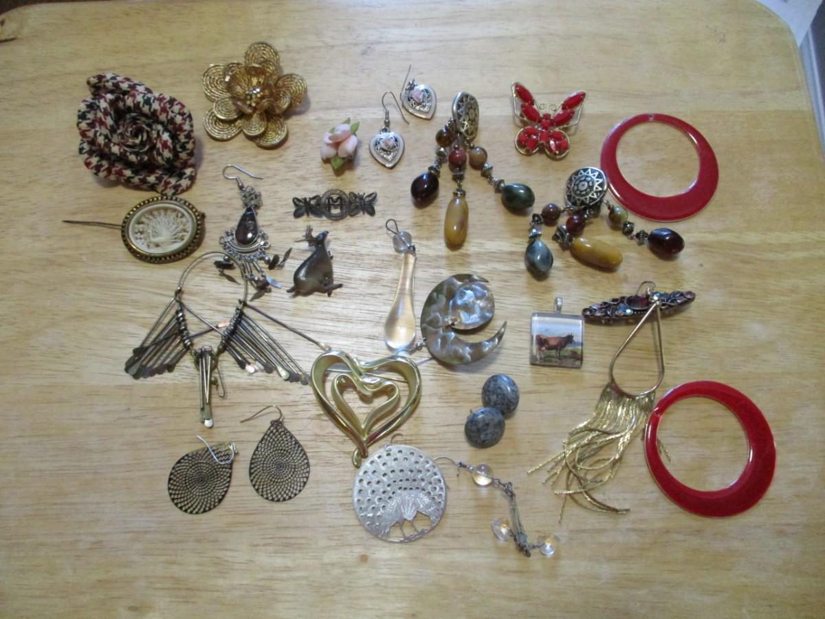 Antique Earrings & Lapel Pins