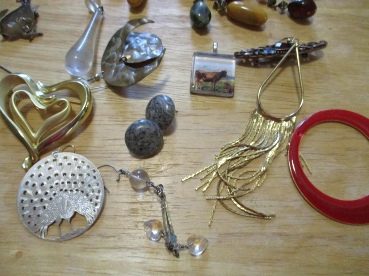 Antique Earrings & Lapel Pins