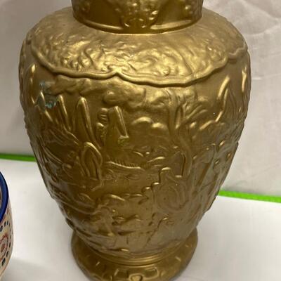 D56-Misc Lot with Gold Vase
