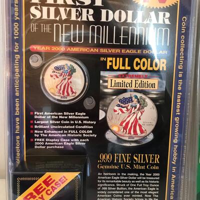 Sterling Silver Millennium Dollar 1 ounce of Silver