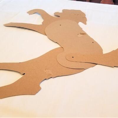 Lot #53  Two Vintage BEISTLE Halloween Large Cardboard Die Cuts - Jack o Lantern & Black Cat