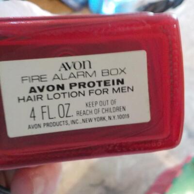 Vintage 1970's Avon " Fire Alarm Box protein hair wash."
