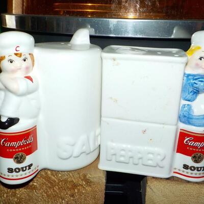 Salt and Pepper 1960's Campbell Soup Shakers."