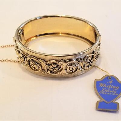 Lot #54  Mardi Gras Krewe Favor - Vintage Whiting & Davis Bangle Bracelet - Pretty