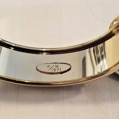 Lot #54  Mardi Gras Krewe Favor - Vintage Whiting & Davis Bangle Bracelet - Pretty