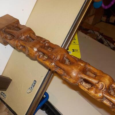 '  Stunning 32 in. height hand carved Elephant statue".