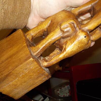 '  Stunning 32 in. height hand carved Elephant statue".
