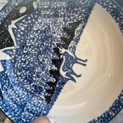 FolkCraft by Tienshan WOLF serving bowl bundle of two
