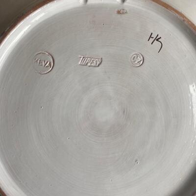 25 + Czech handpainted ceramic dishes  Keva Tupesy