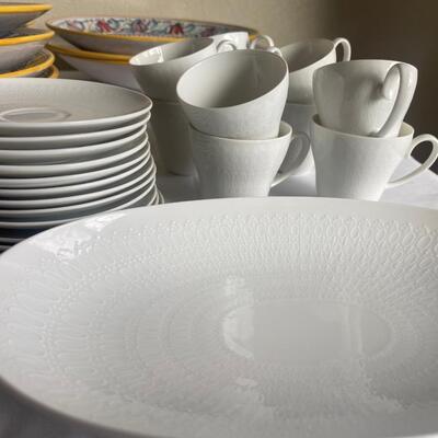 Modernist Rosenthal fine bone China demitasse set for 10