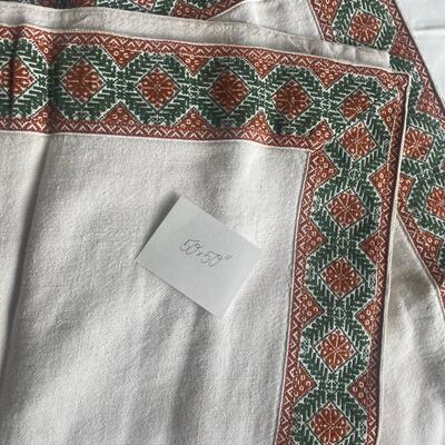 50x50 linen square tablecloth