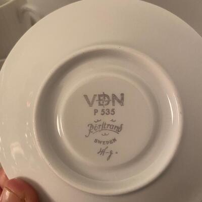 Swedish porcelain China demitasse set