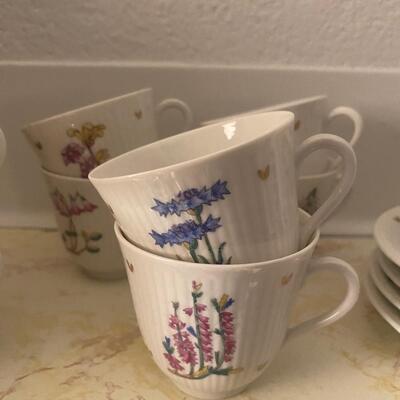 Swedish porcelain China demitasse set