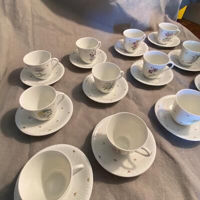 Swedish porcelain China demitasse set