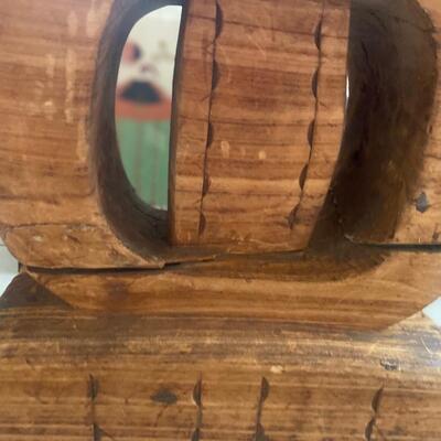 Ashanti solid wood carved stool