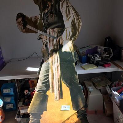 Jack Sparrow PIRATES OF THE CARIBBEAN Life sized Cardboard Cut Out 5'